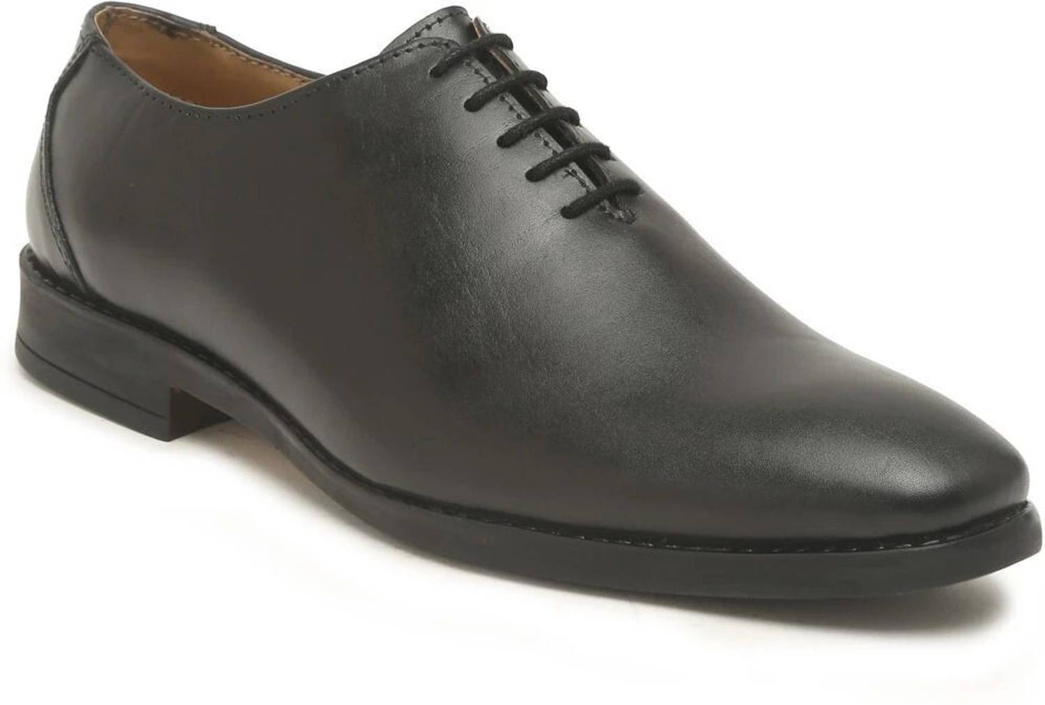 Teakwood Leathers Men Black Solid Geniune Leather Formal Oxfords ...mo