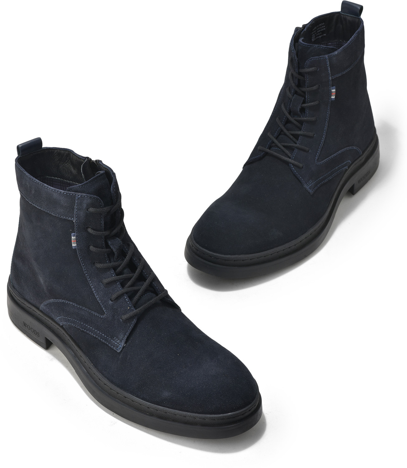 Image of WOODLAND Outdoor Durable Comfortable Everyday High Ankle Boots For Men (Navy, 10)