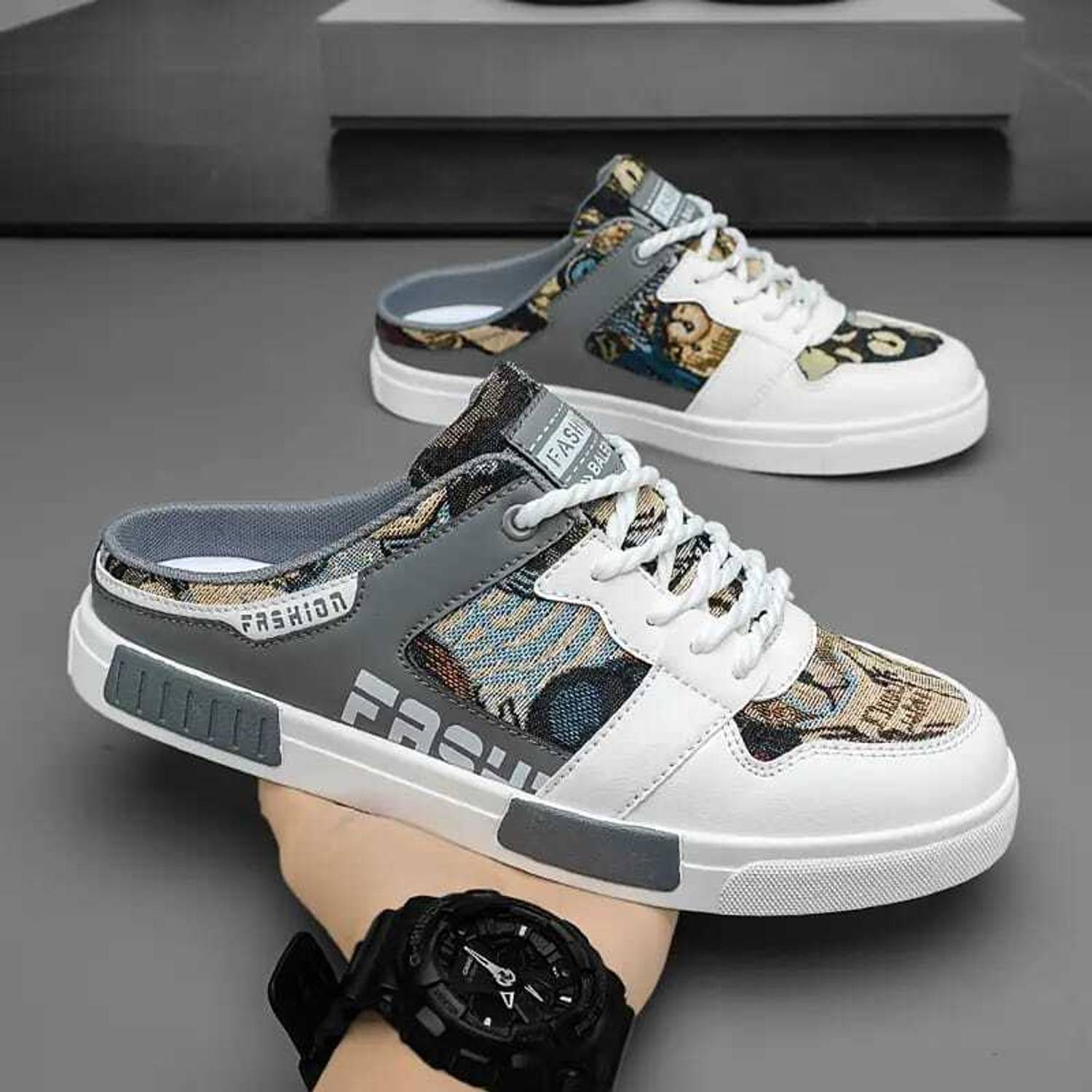 sparkle & shine Men's Slip On Sneakers - Image 1