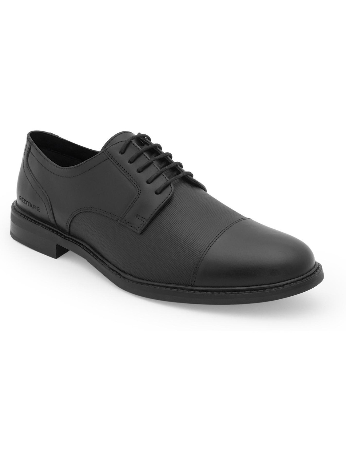 Image of RED TAPE Soft Cushioned Insole, Slip-Resistance Derby For Men (Black, 8)