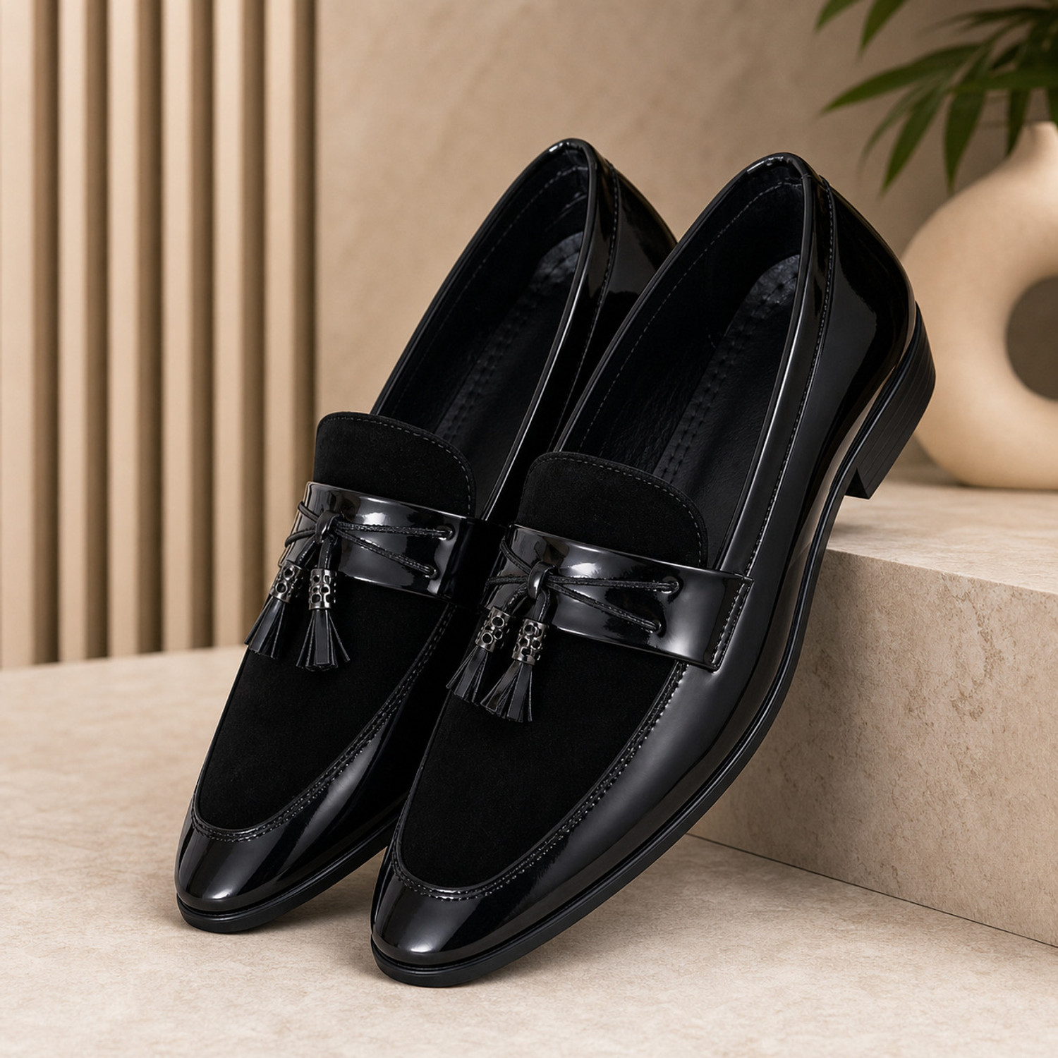 Image of house of common Loafers For Men (Black, 10)