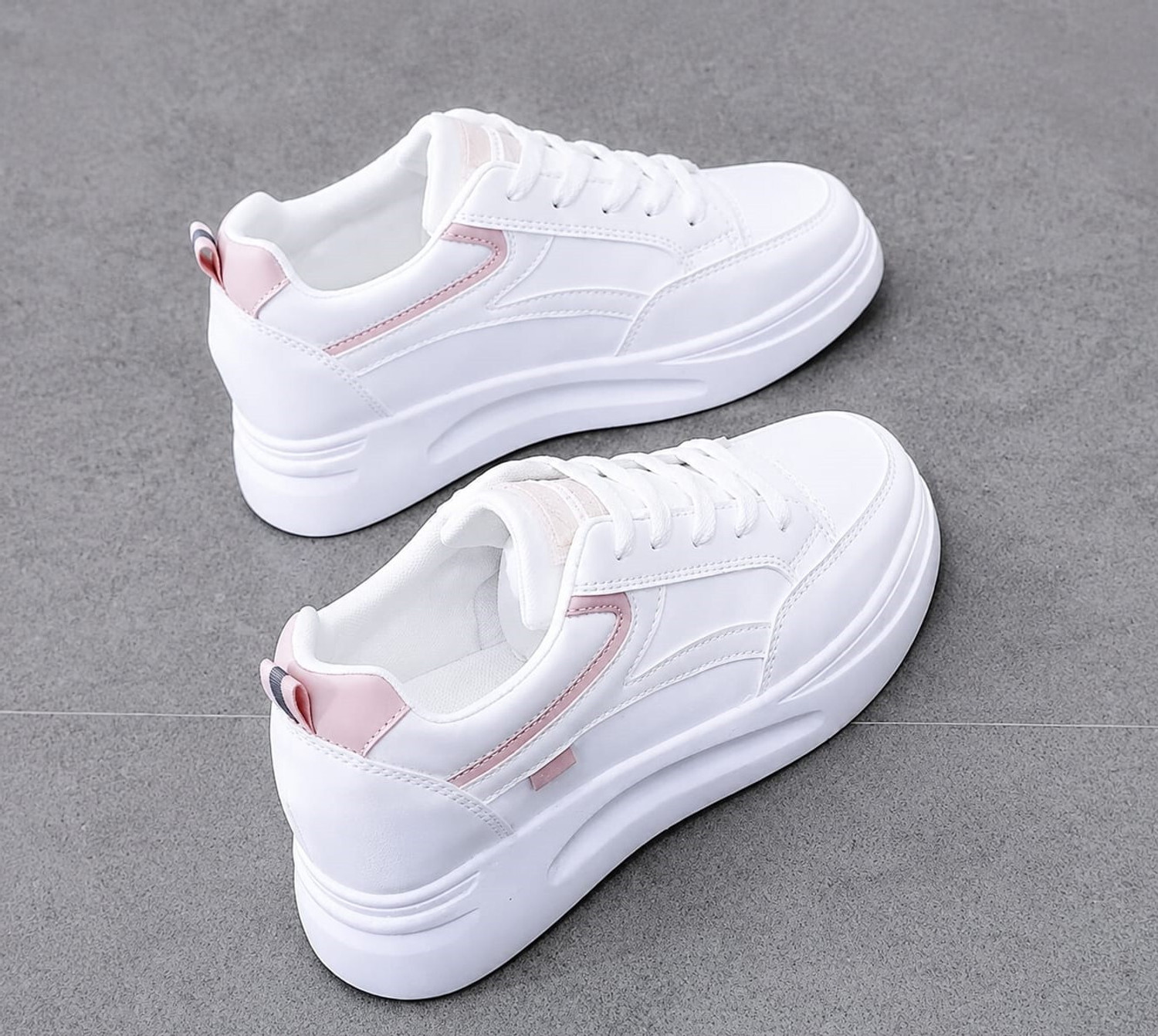 Image of KEEYLESS Trendy White Stylish Casual Shoes For Women