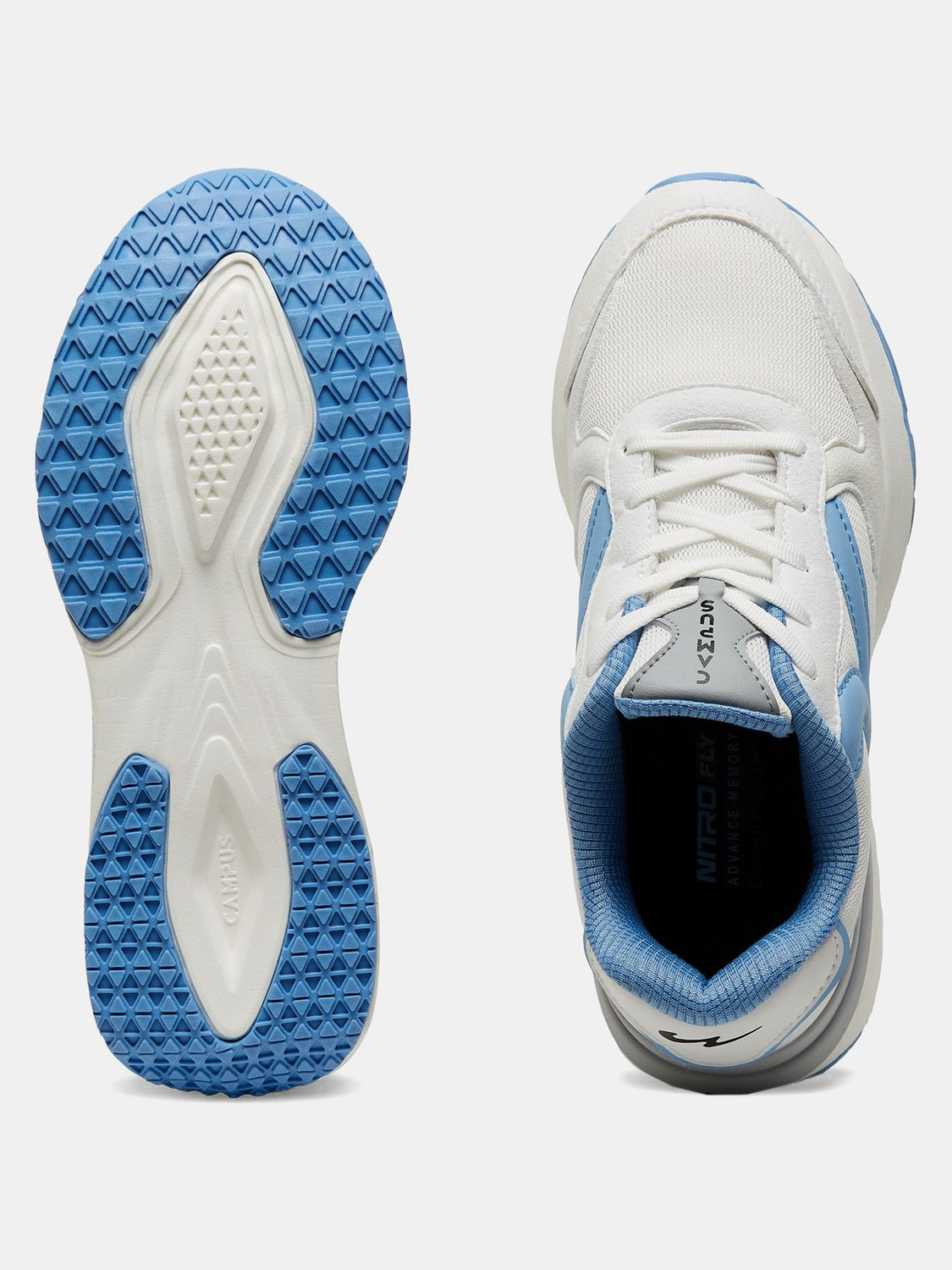 Image of CAMPUS DERBI Casual Shoes | Breezy Mesh Upper | Anti-Slip Sole Design | Stylish Lace-Up Sneakers For Women