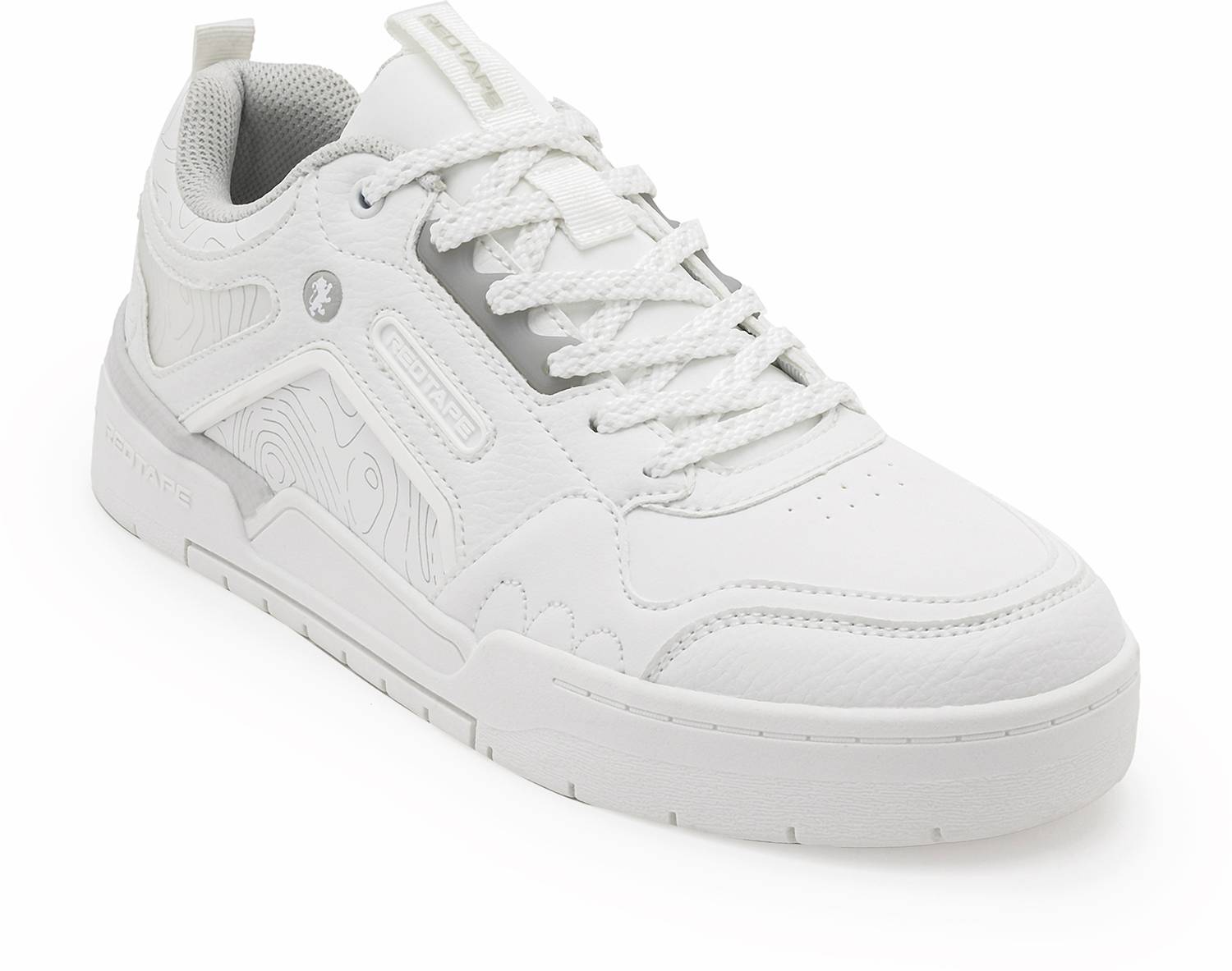 RED TAPE Men's Low Cut Lifestyle Sneakers - Grey White