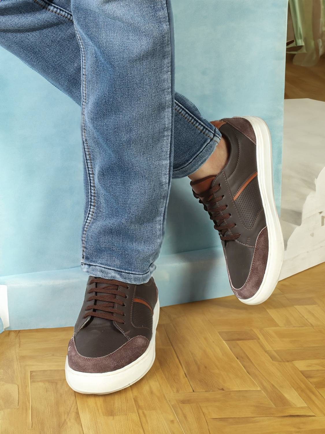 CARLTON LONDON Brown Lace-Ups Men Sneakers Sneakers For Women