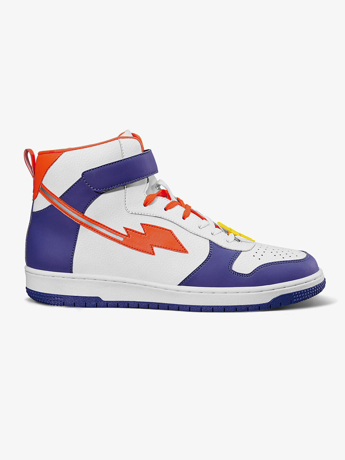 Image of BEWAKOOF Bolt Color Block High-Top Sneakers For Men