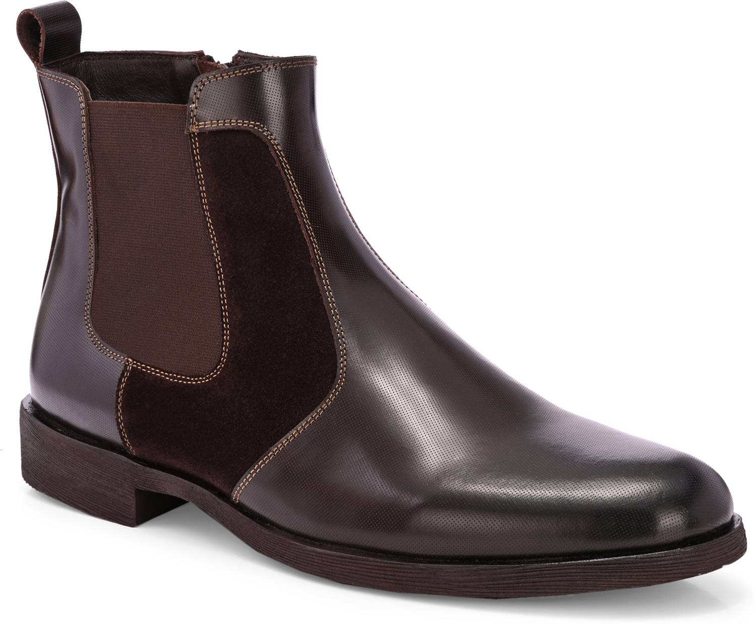 Harrykson London Classic Brown Leather Chelsea Boots with  display picture 3