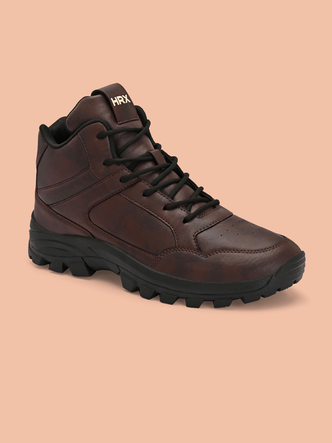 Image of HRX by Hrithik Roshan HX-389 04 Hiking & Trekking Shoes For Men (Brown, 10)