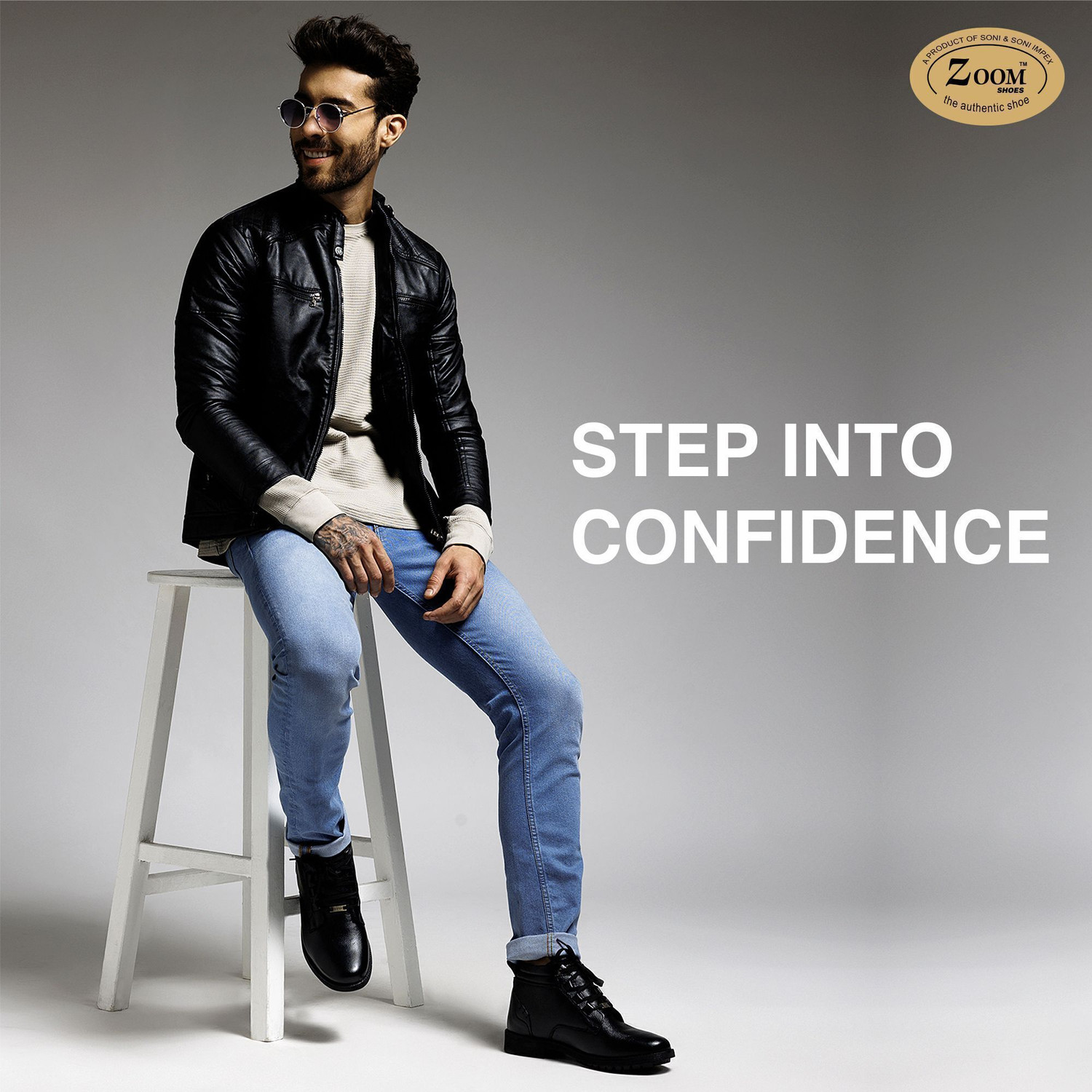 Image of Zoom Shoes Genuine Leather High Ankle Boots| Lace-up & Soft Cushioned Insole Daily Comfort Boots For Men