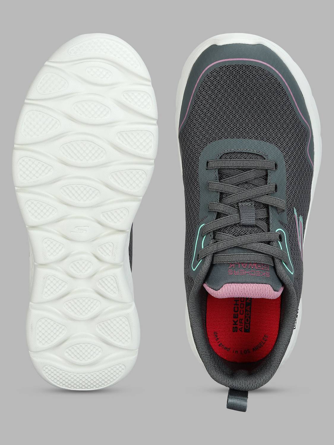 Skechers GO WALK FLEX Walking Shoes For Women - Gray - Image 4