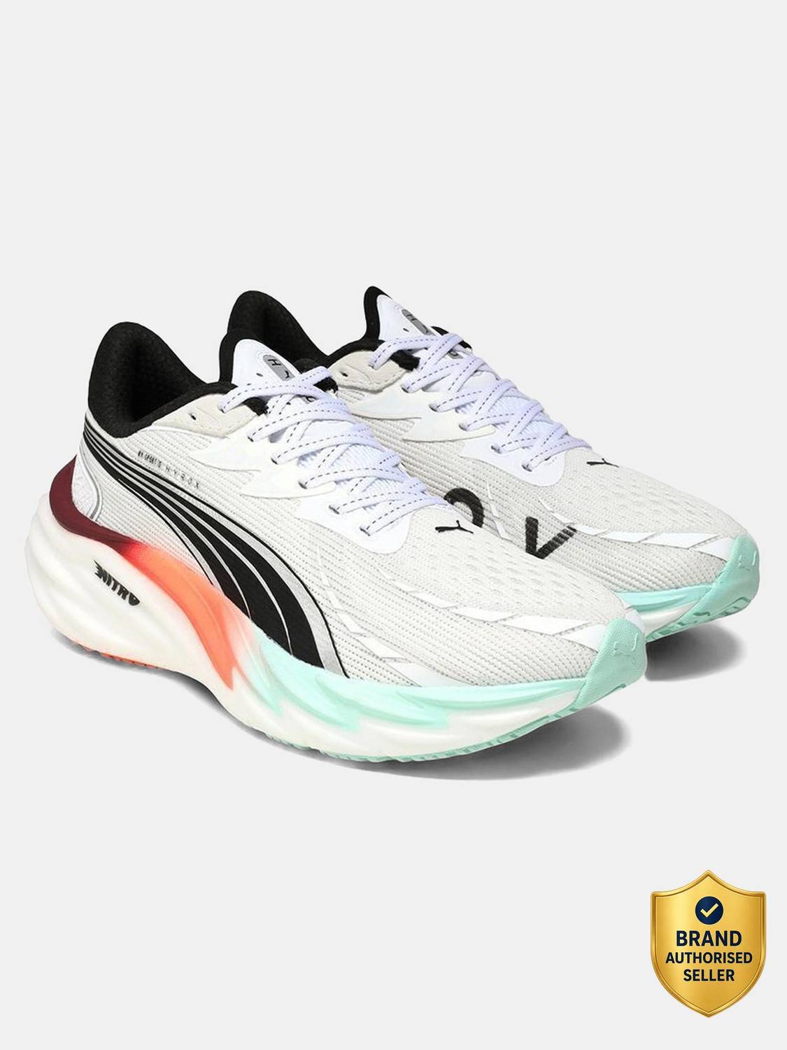 PUMA Velocity NITRO 4 HYROX White Running Shoes