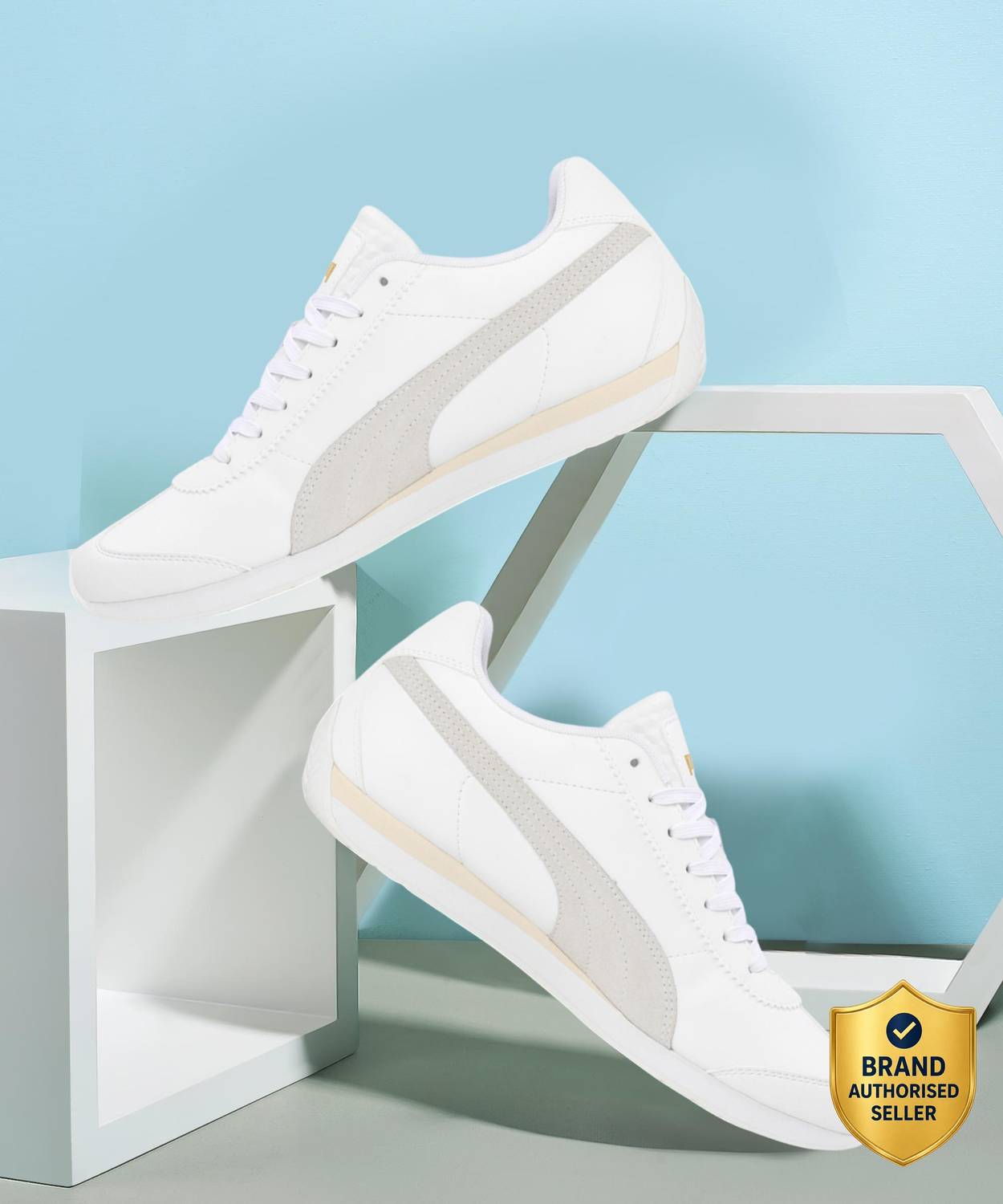 PUMA Turin 3 Golazo Sneakers For Men White - Image 1