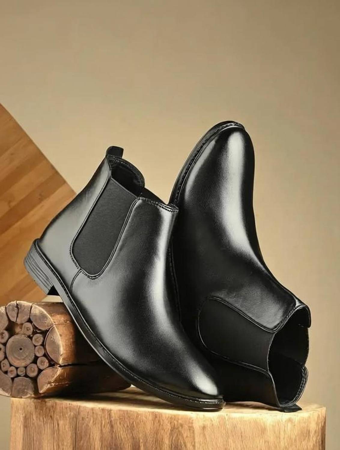 AMICO Synthetic Leather Men's Chelsea Boots