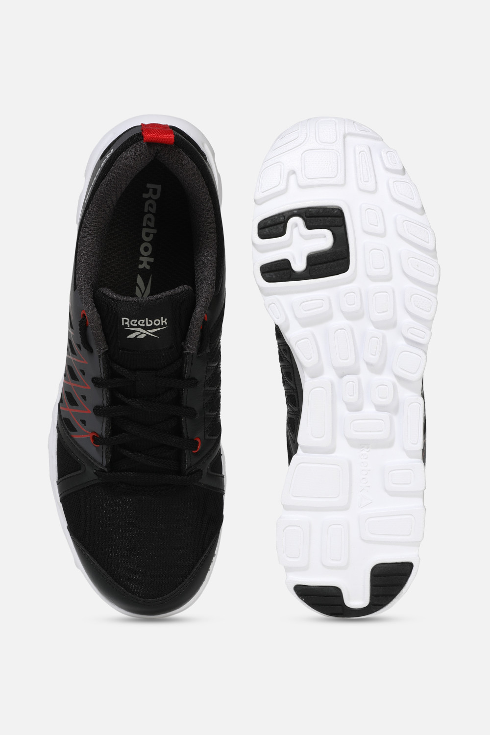 Image of REEBOK PULSE RUN XTREME LP BLACK ASHGRY RED Running Shoes For Men