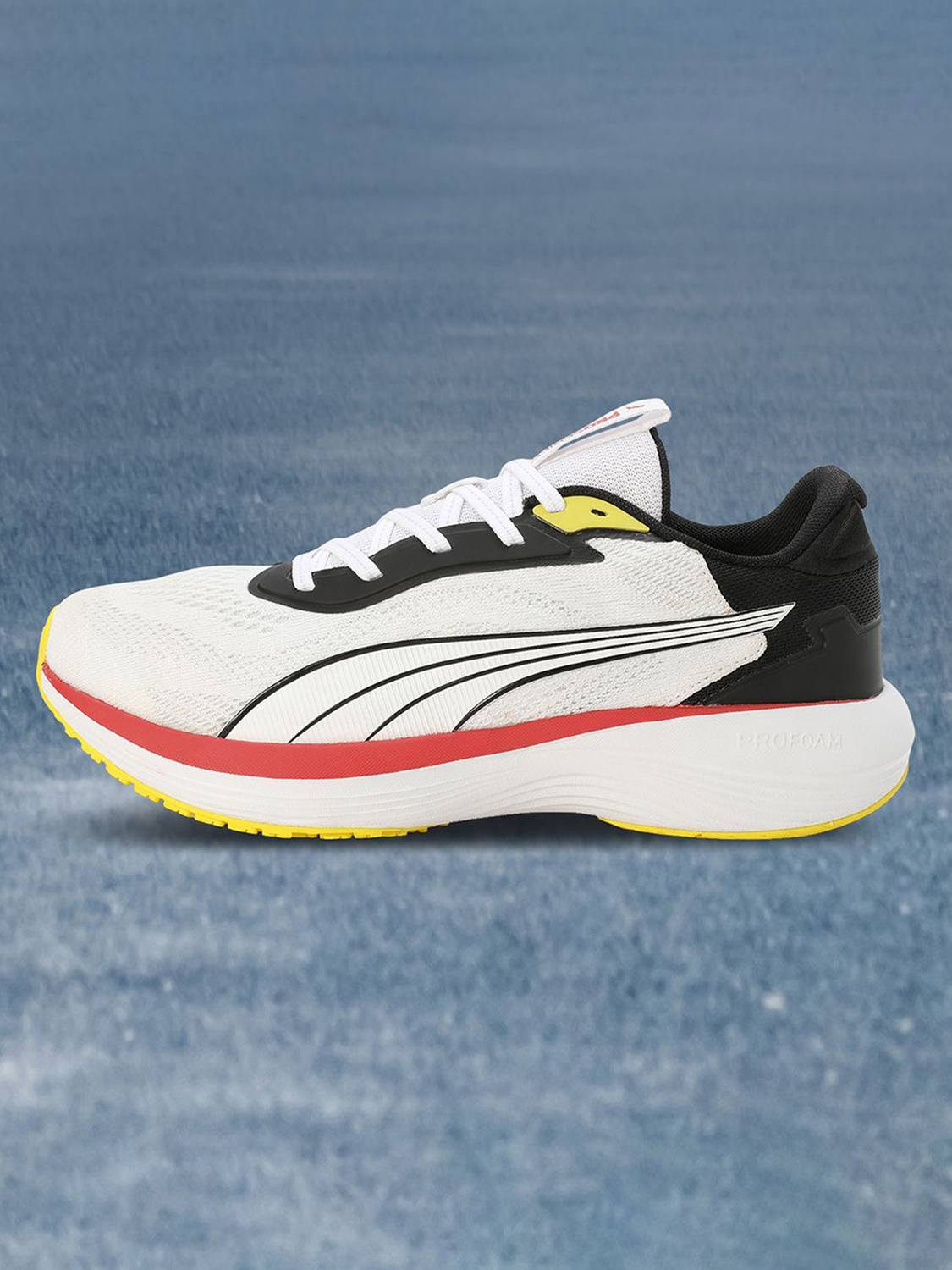 PUMA Galaxis Pro White Running Shoes For Men - Image 1