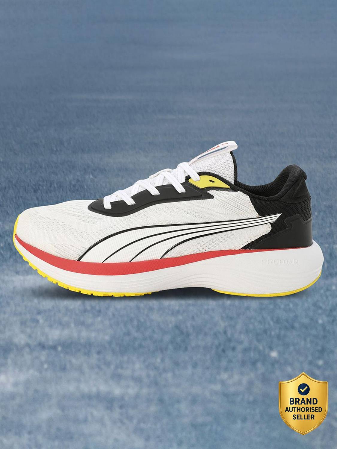 PUMA Galaxis Pro White Running Shoes For Men - Image 1