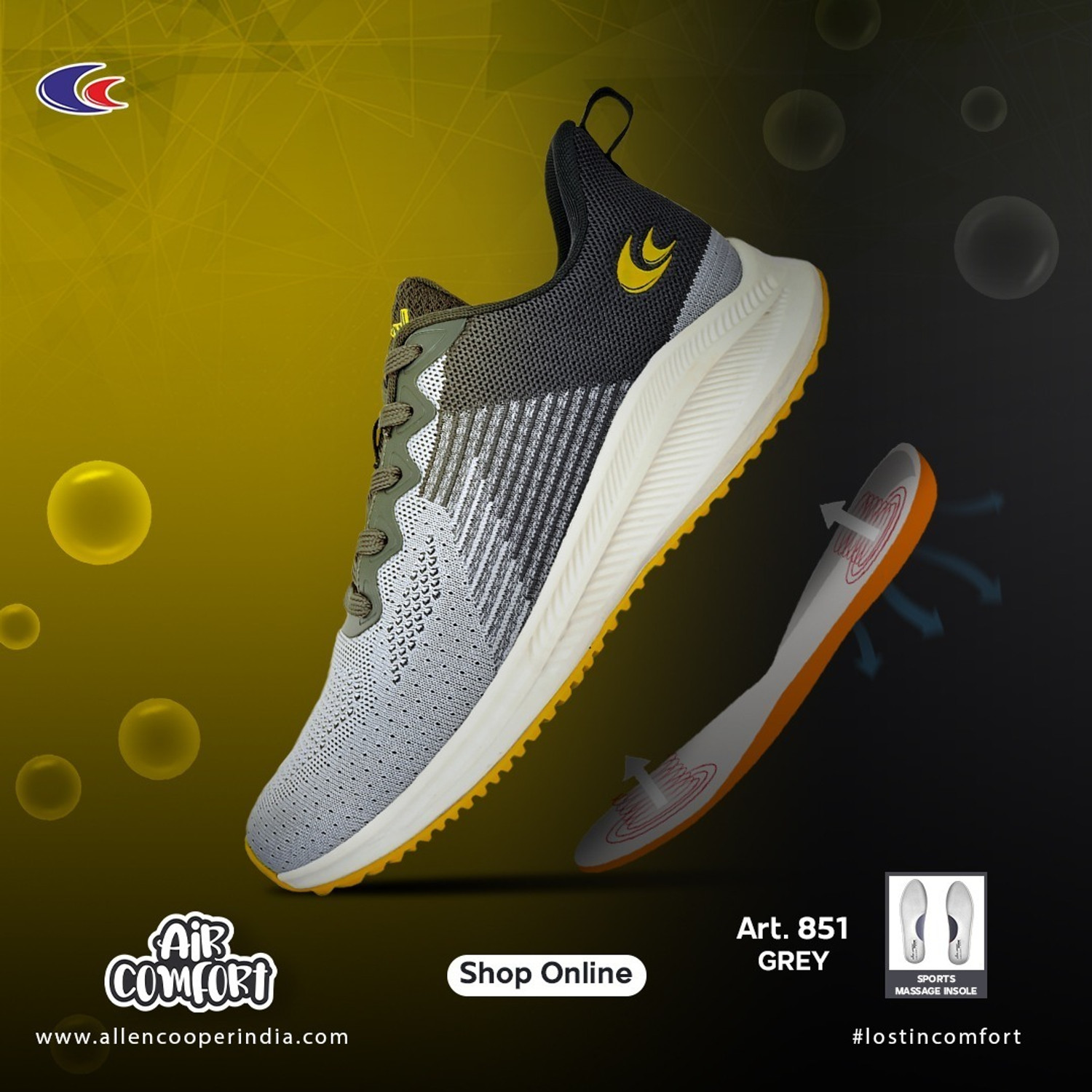 Image of Allen Cooper Training,Walking,Cricket,Gym,Sports Comfortable Running Shoes For Men