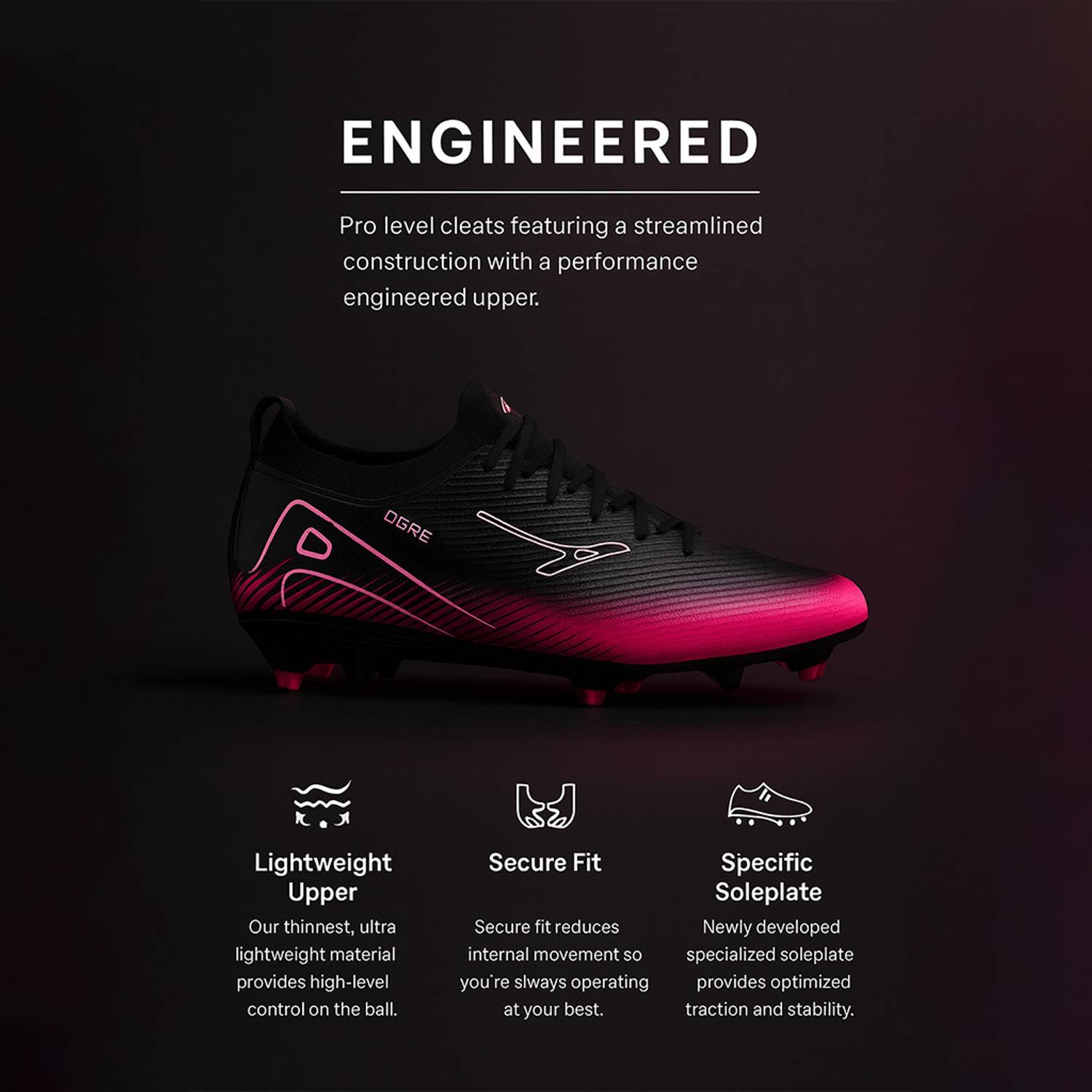 ANZA Football Shoes For Men Black - Image 5