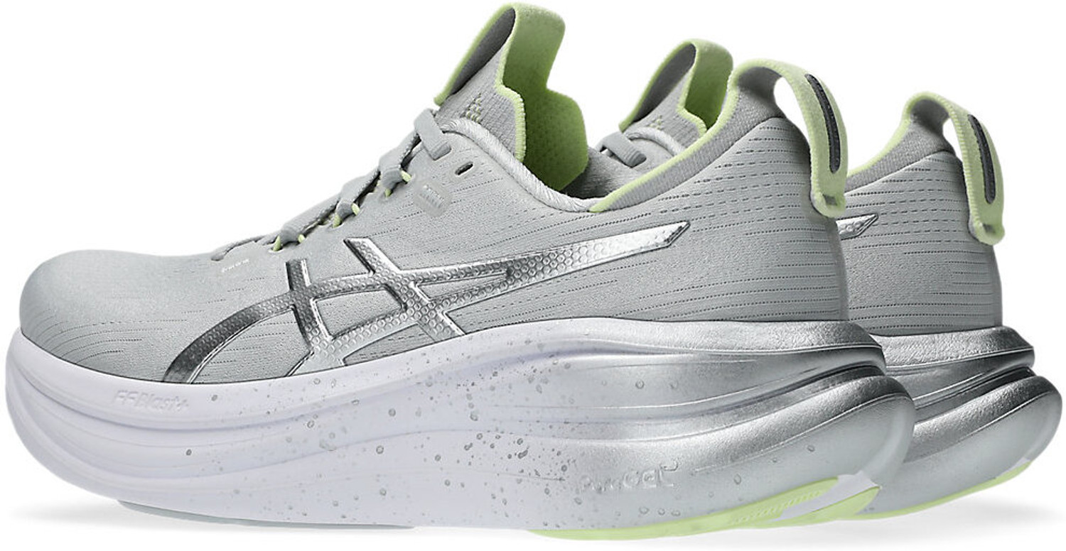 Image of Asics GEL-NIMBUS 28 PLATINUM Running Shoes For Women (Grey, 4)