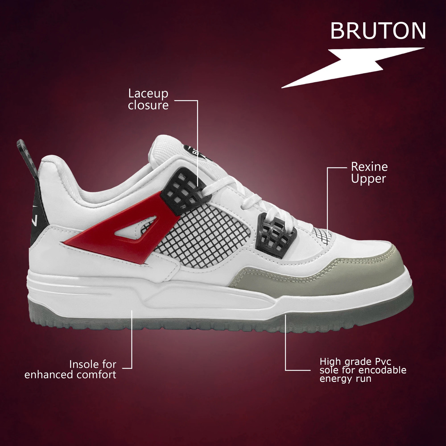 Image of BRUTON Trendy & Stylish Sports Shoes Running Shoes For Men