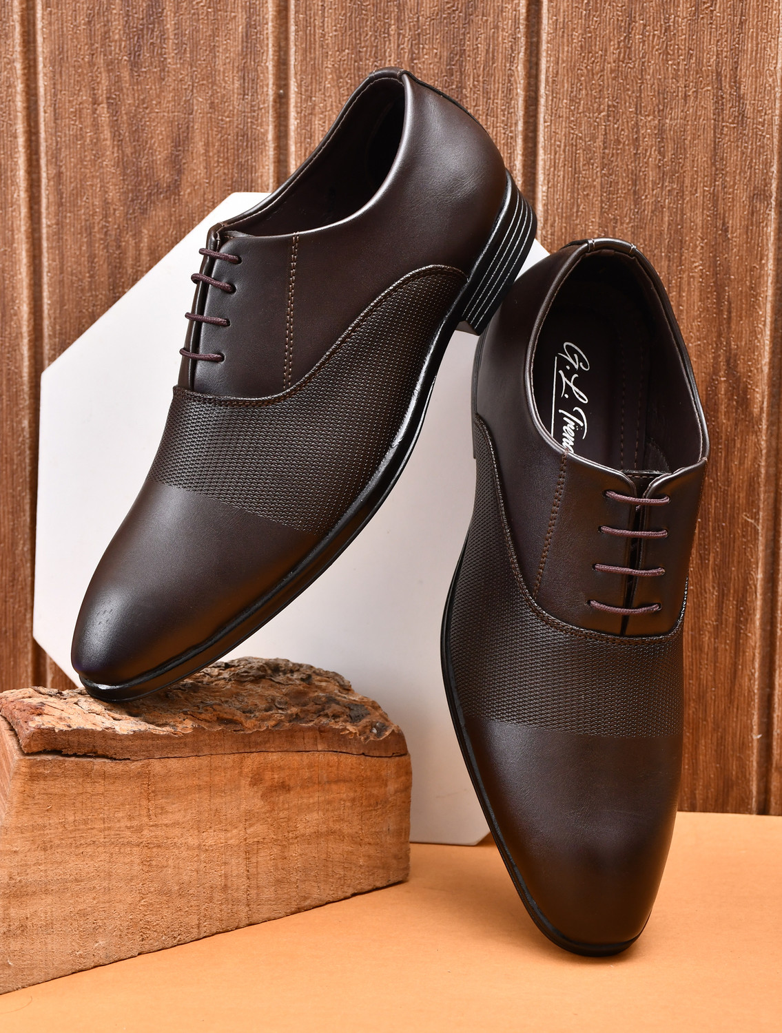 Image of G L Trend Men's Oxford Formal Leather Handmade Shoe Corporate Casuals For Men