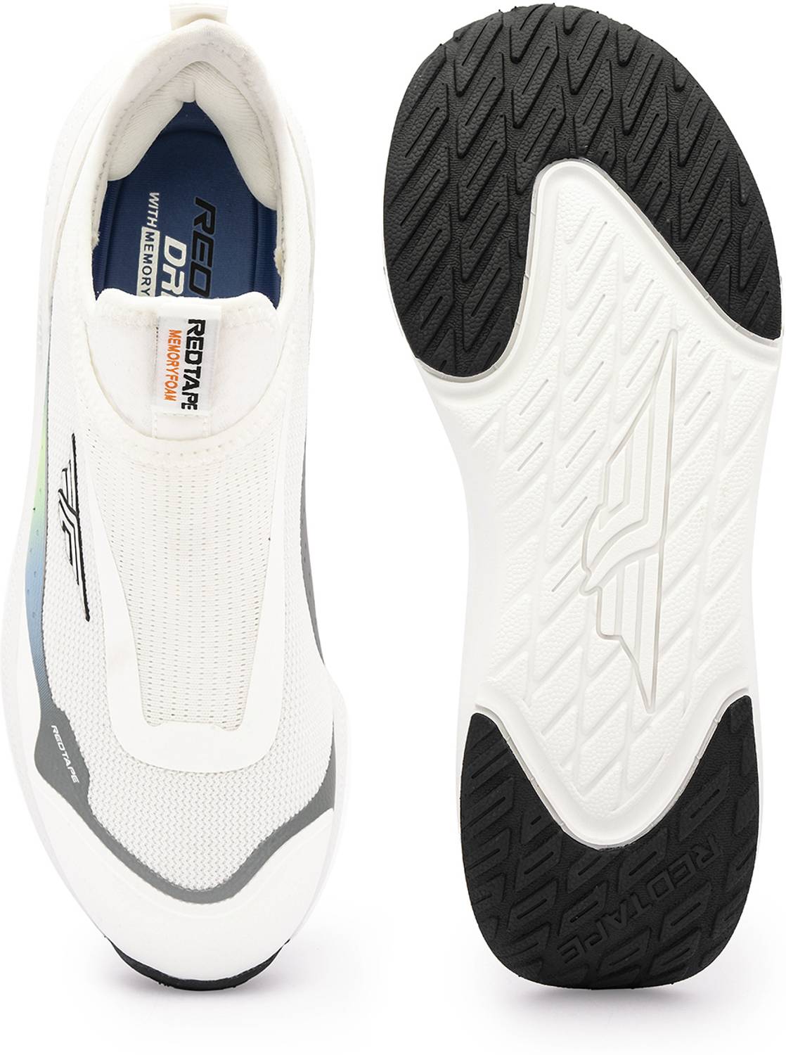 RED TAPE Low Cut Walking Slip-On for Men White - Image 5