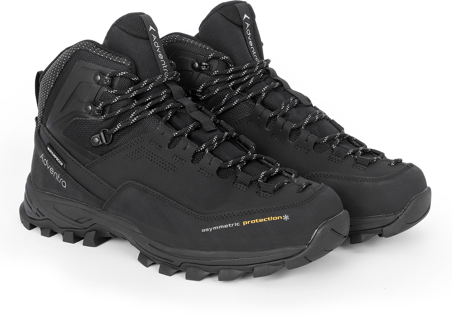 Image of Adventra Men Waterproof Mid-Top Hiking Shoes with 3M Insulation (WH1106) Black Outdoors For Men