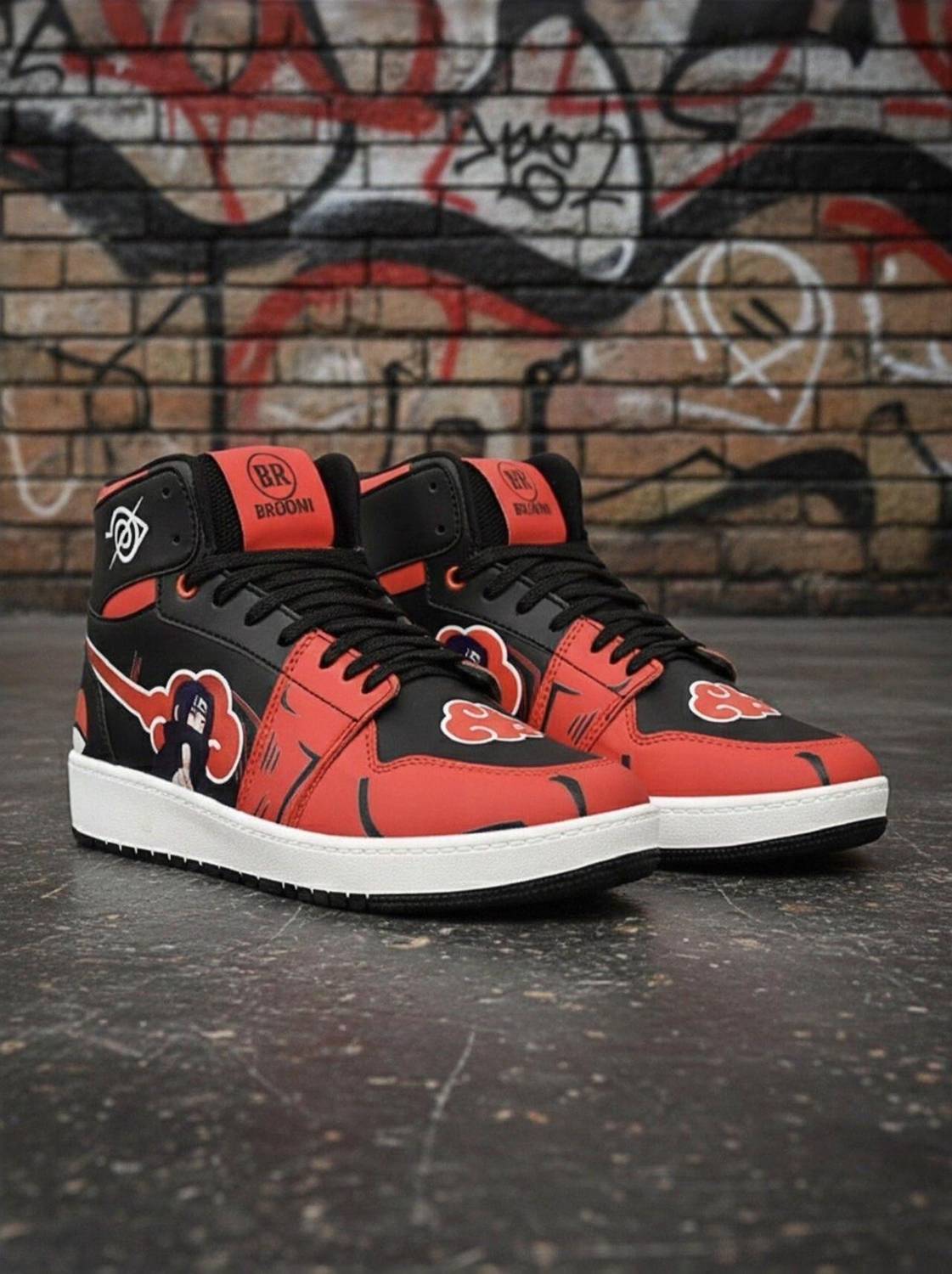 BROOMI Men High Top Anime Printed Sneakers