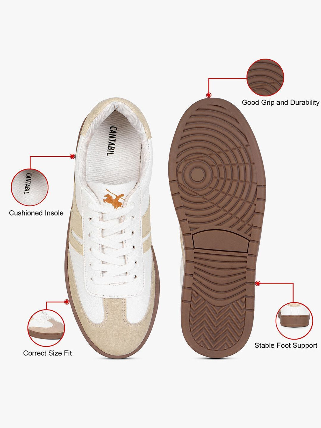 Image of CANTABIL Casual Sneaker Shoes for Men l Lightweight & Comfortable with Cushioned Insole Sneakers For Men