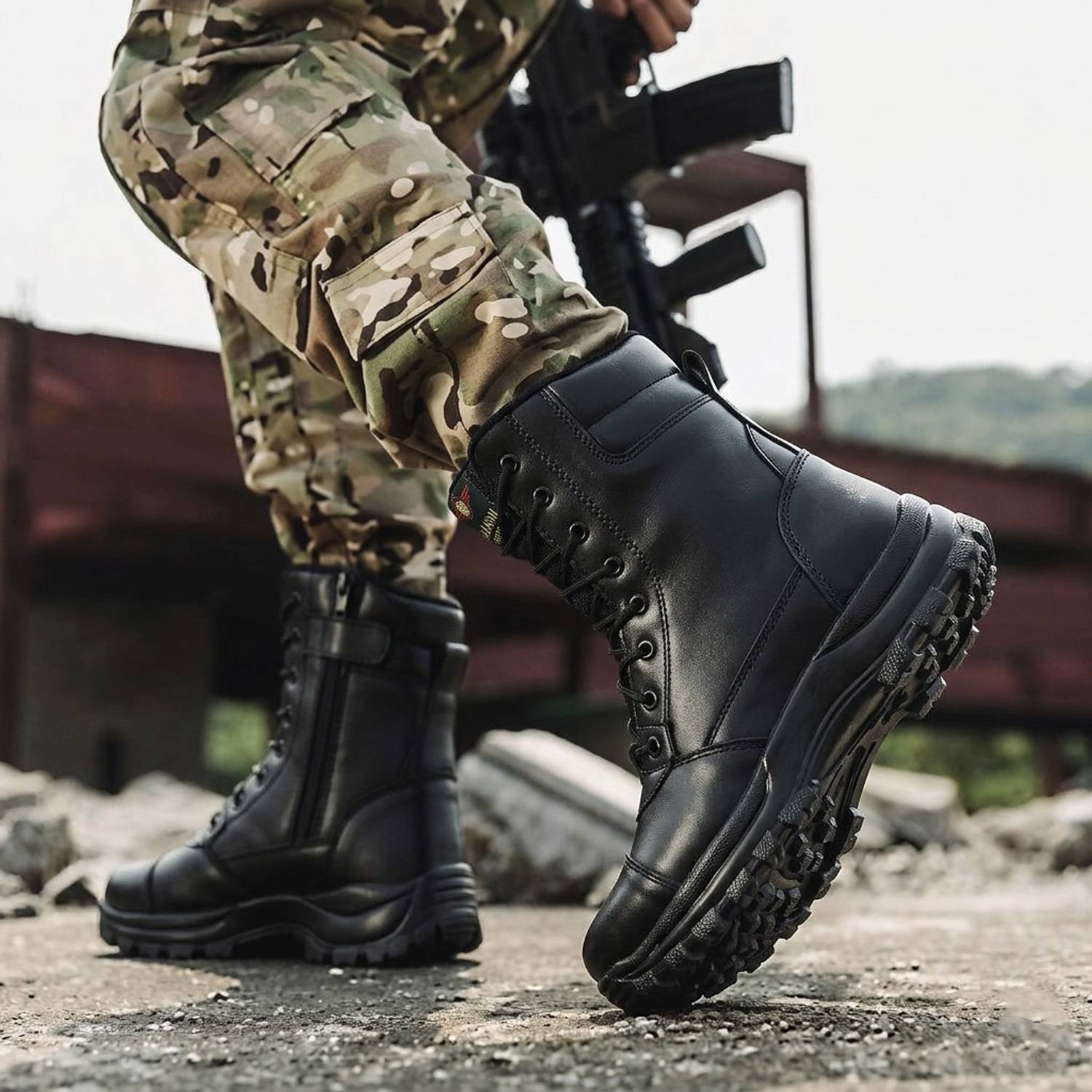 BAJANIYA Mens Casual Army Boots - Image 4