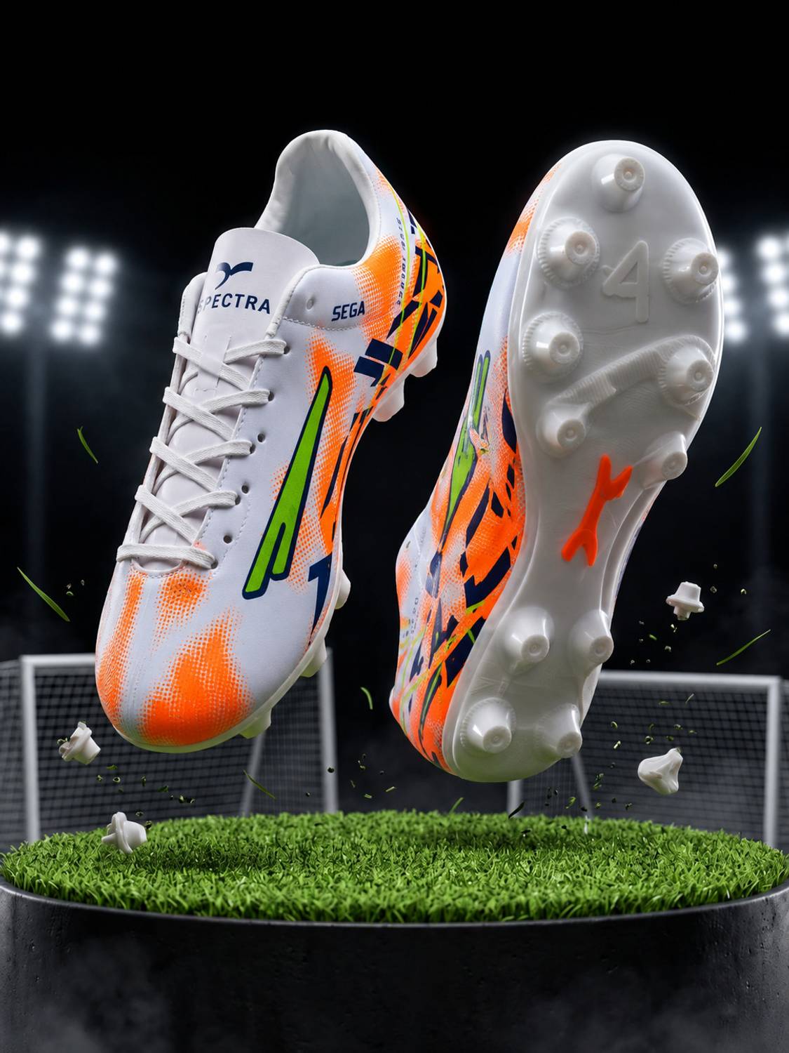 SEGA NEW (2026) Football Shoes For Men White - Image 2
