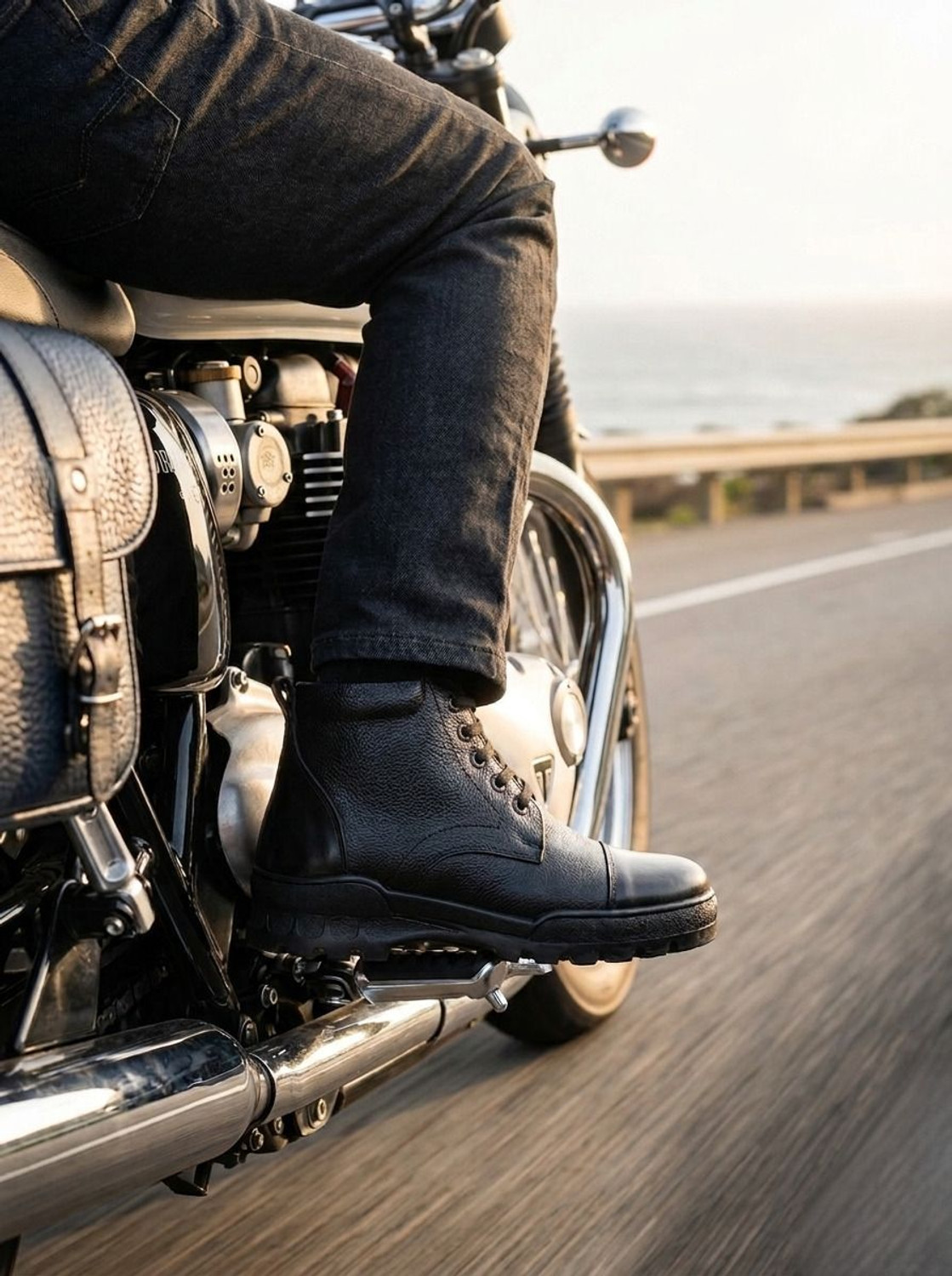 Image of ERIX Pure Leather Police /Army /Official Officer Class /NCC / driving /daily use Boots For Men