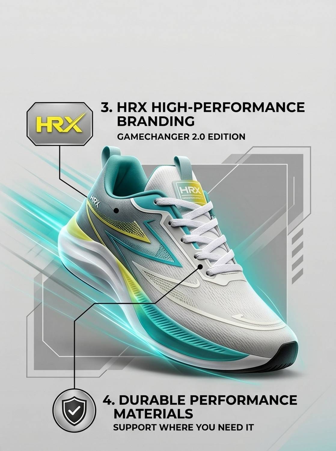 HRX by Hrithik Roshan Men's Blue Running Shoes - Image 2