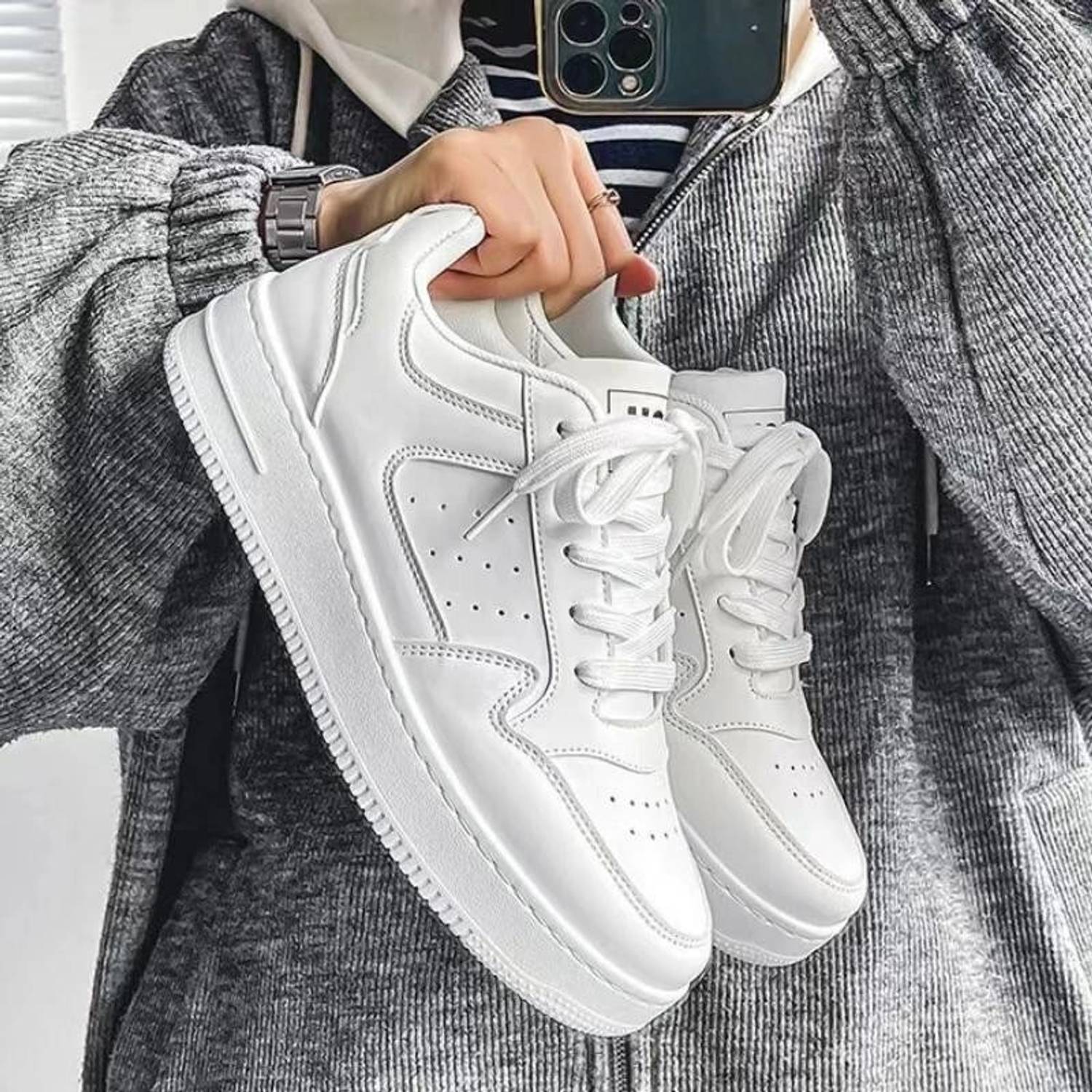 Stranger Brothers Men's White Sneakers - Image 4