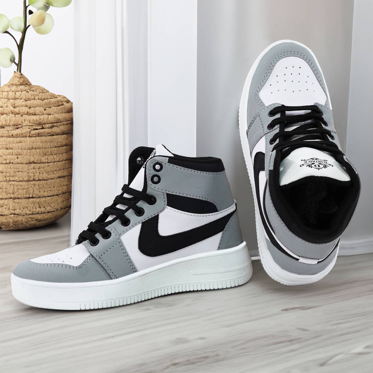 DARTKICK High Tops For Men Gray - Image 1