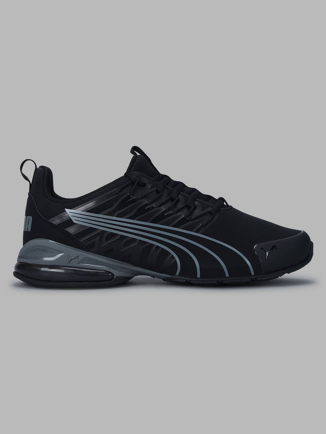 PUMA Voltaic Evo Nubuck Black Running Shoes For Men - Image 3