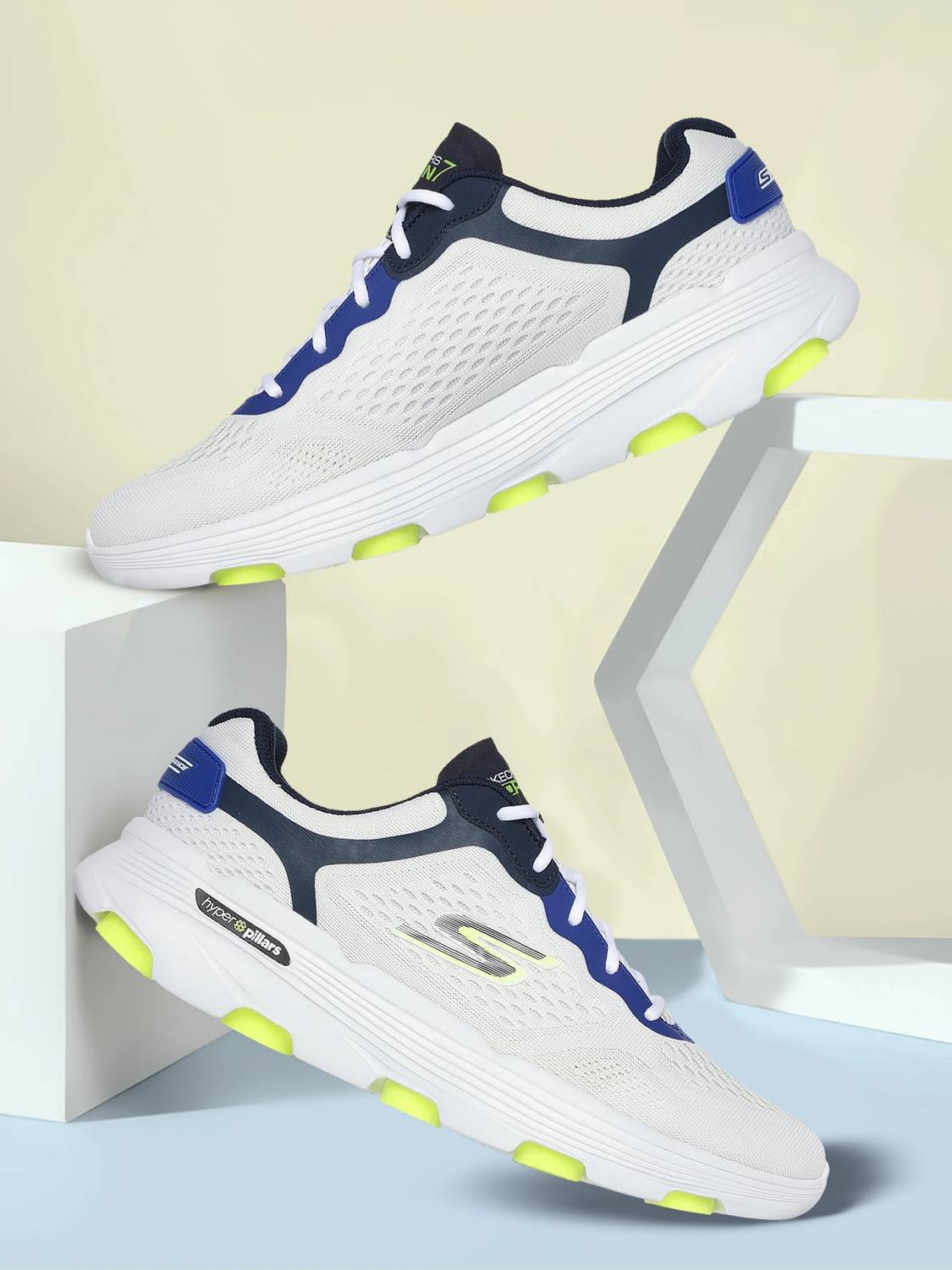 Skechers GO RUN 7.0 Running Shoes For Men White - Image 1
