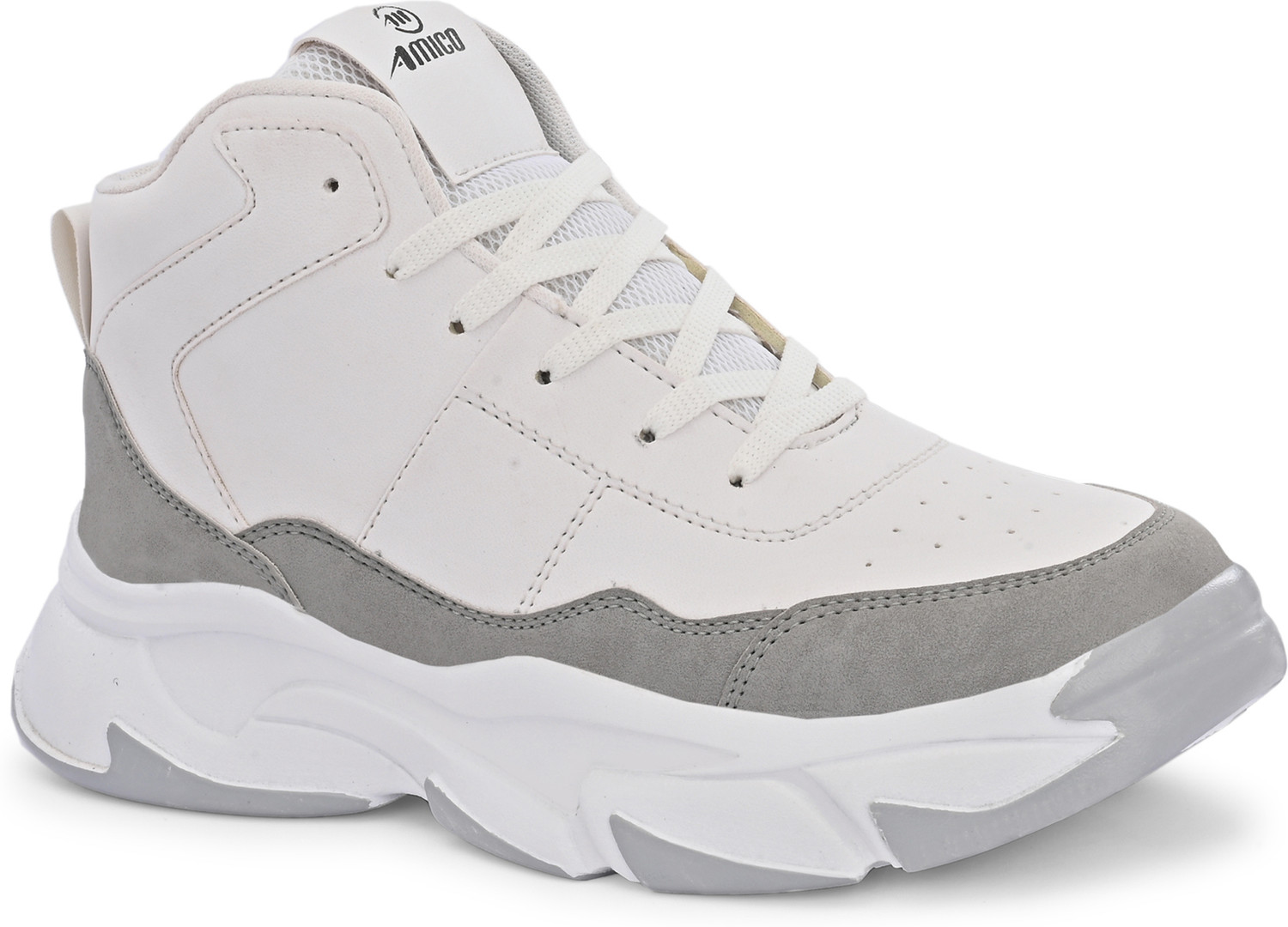 Image of AMICO High-Top Casual Sneakers | Stylish Lace-Up Shoes for Men Casuals For Men
