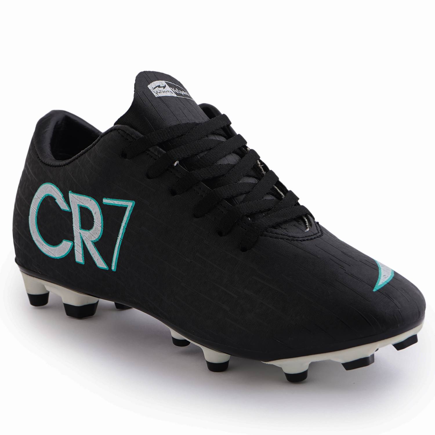 シューズ CR7 CR7 Juventus Ronaldo Studs Black & Green Studs Football Shoes For