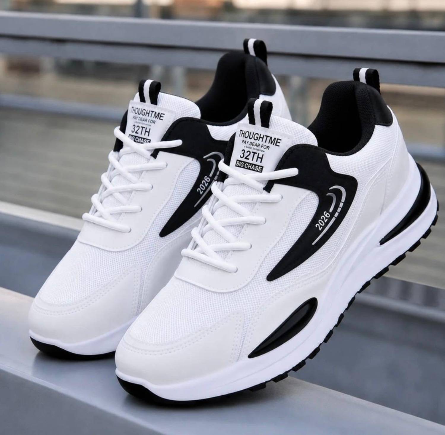 VEXIMO Men's White Sneakers - Image 2