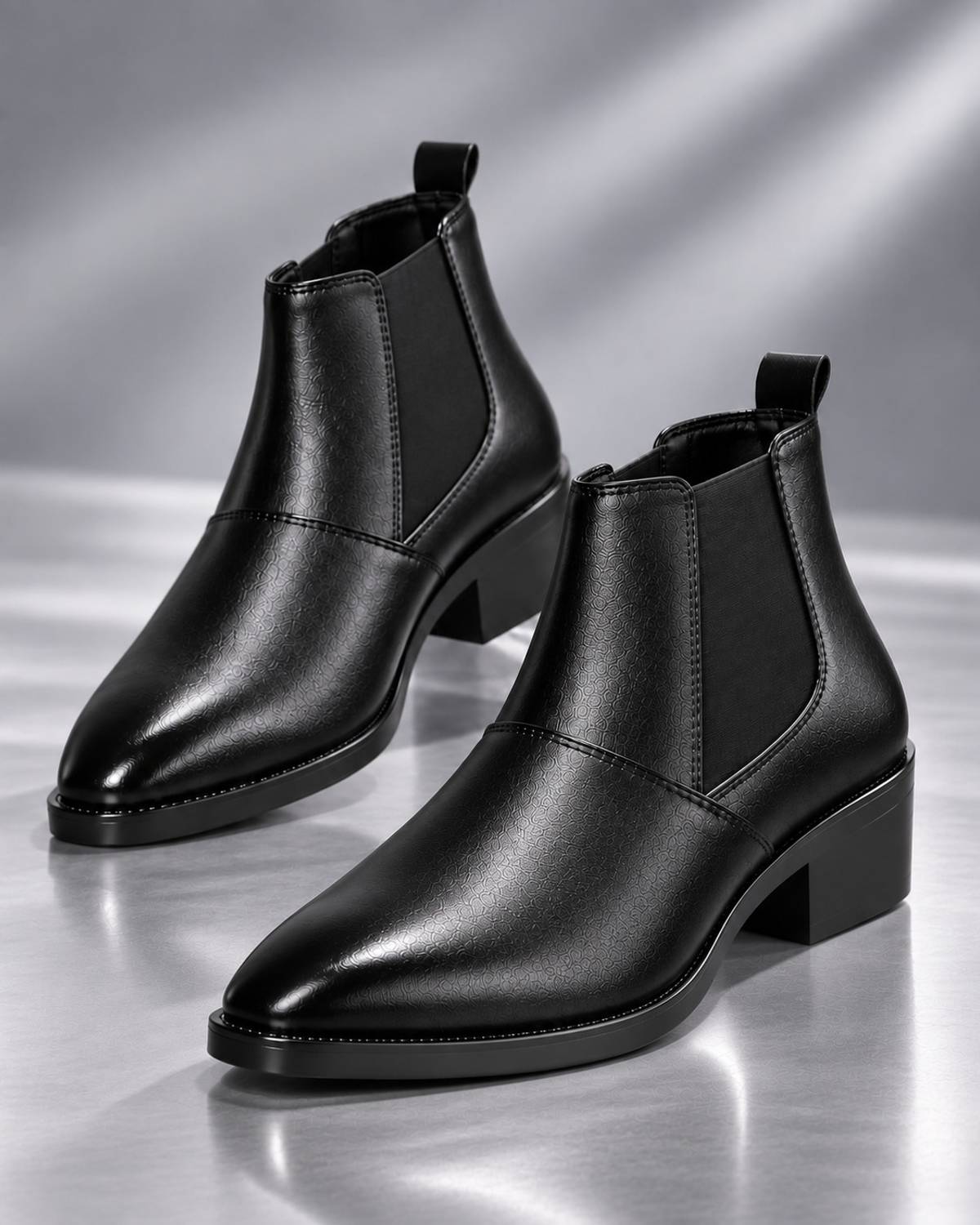 Kraasa Height Increasing Chelsea Boots For Men Black - Image 1