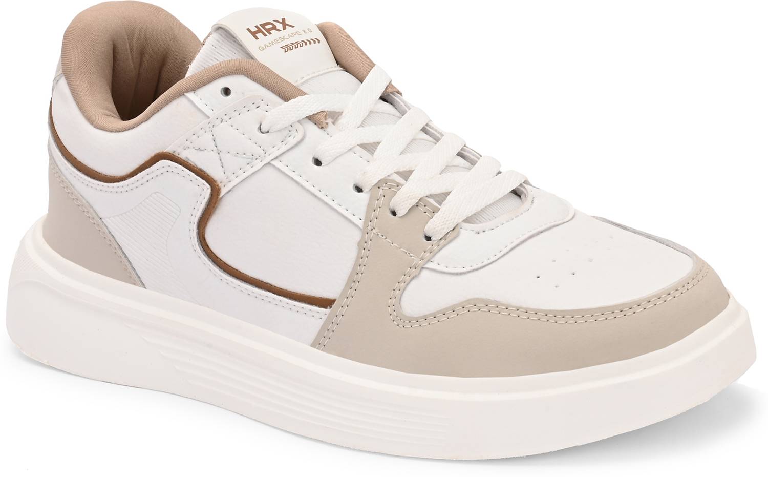 HRX by Hrithik Roshan Men's Beige Jogging Shoes - Image 4