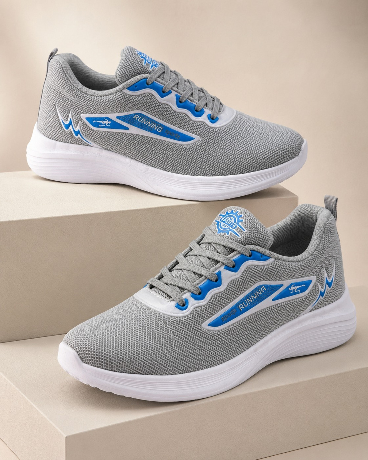Image of HACCA BACCA Stylish Grey Casual Sneakers For Women