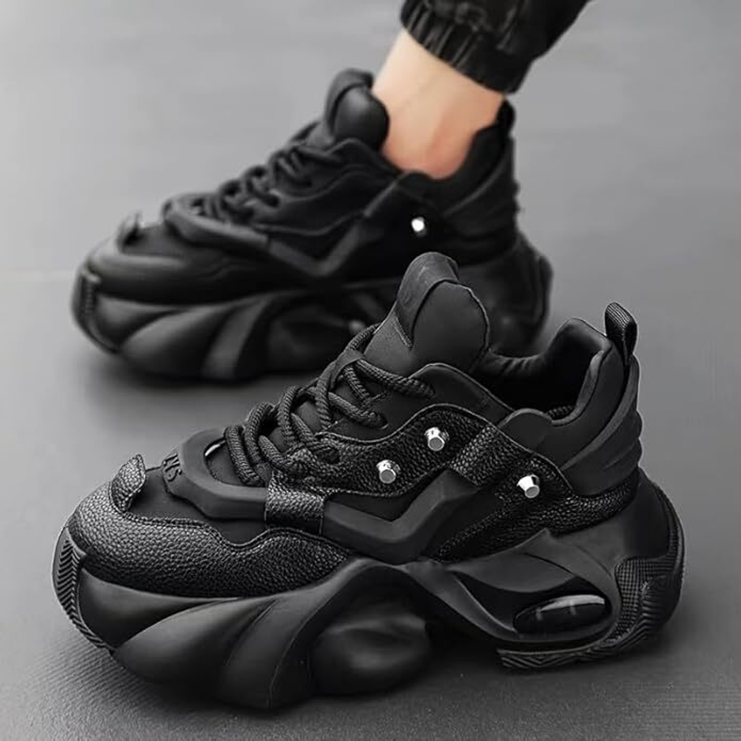 Image of High Steps Men's Fashion Sneakers - Durable, Platform, High-Top Casual Shoes Sneakers For Men