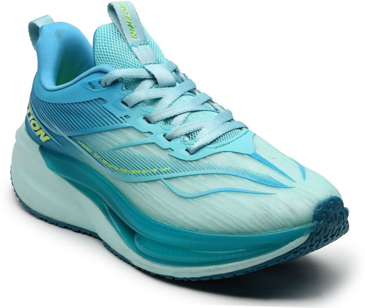 Image of action Athleo TURBO-2411 Lightweight Breathable Comfortable Sports Lace-Ups Running Shoes For Men