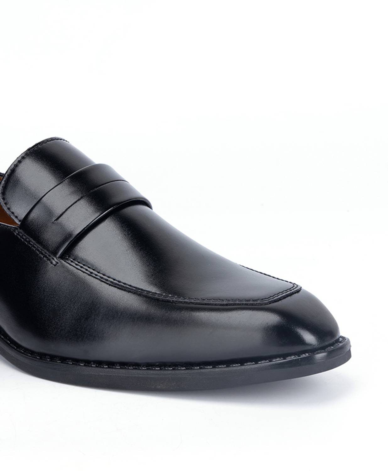 Louis Stitch Black Formal Slipon Mocassin Shoes for Men - UK 11 - Image 4
