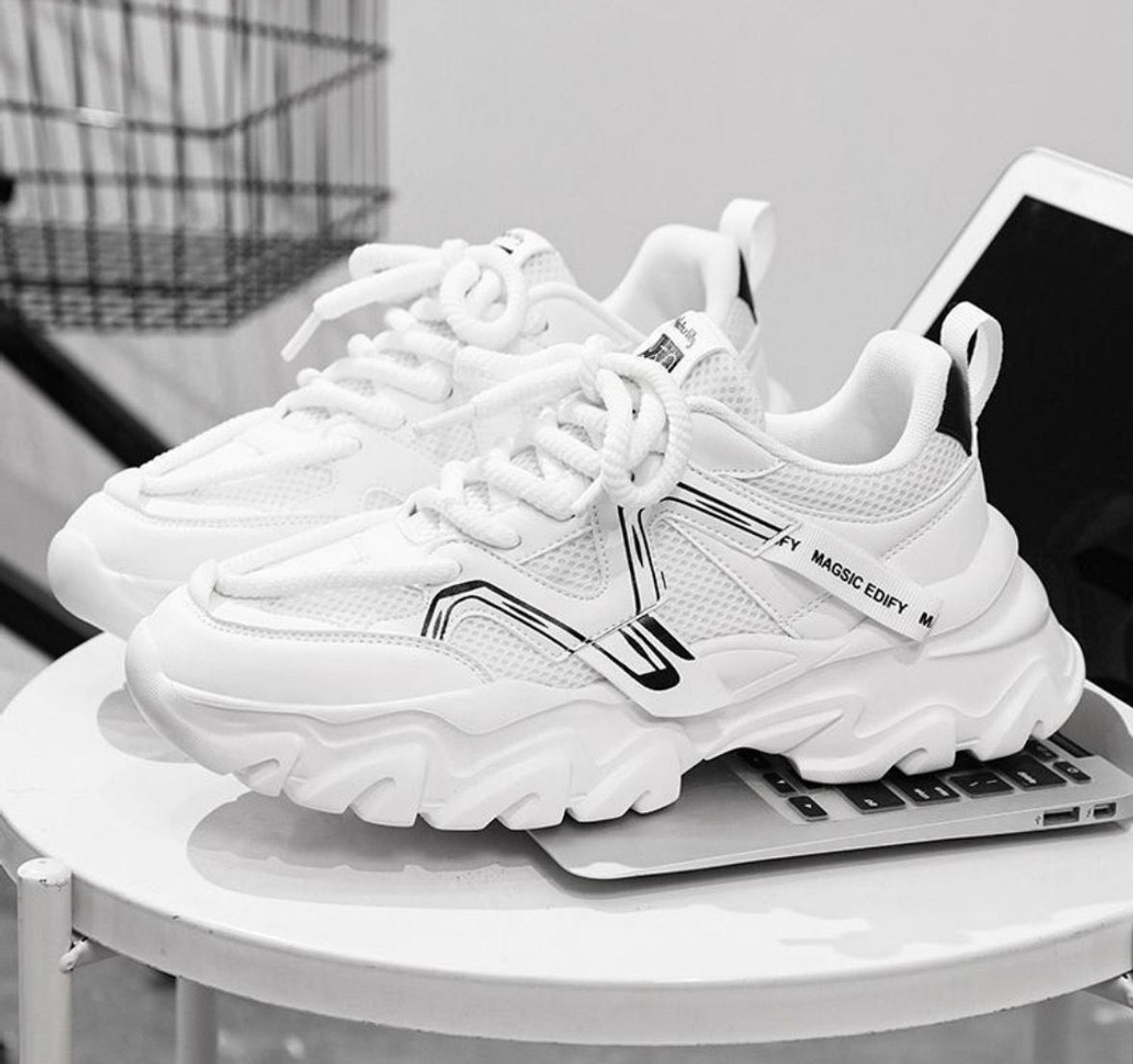 Image of VOLAX Men's Trendy High Quality Running Walking Sports Shoes High Tops For Men