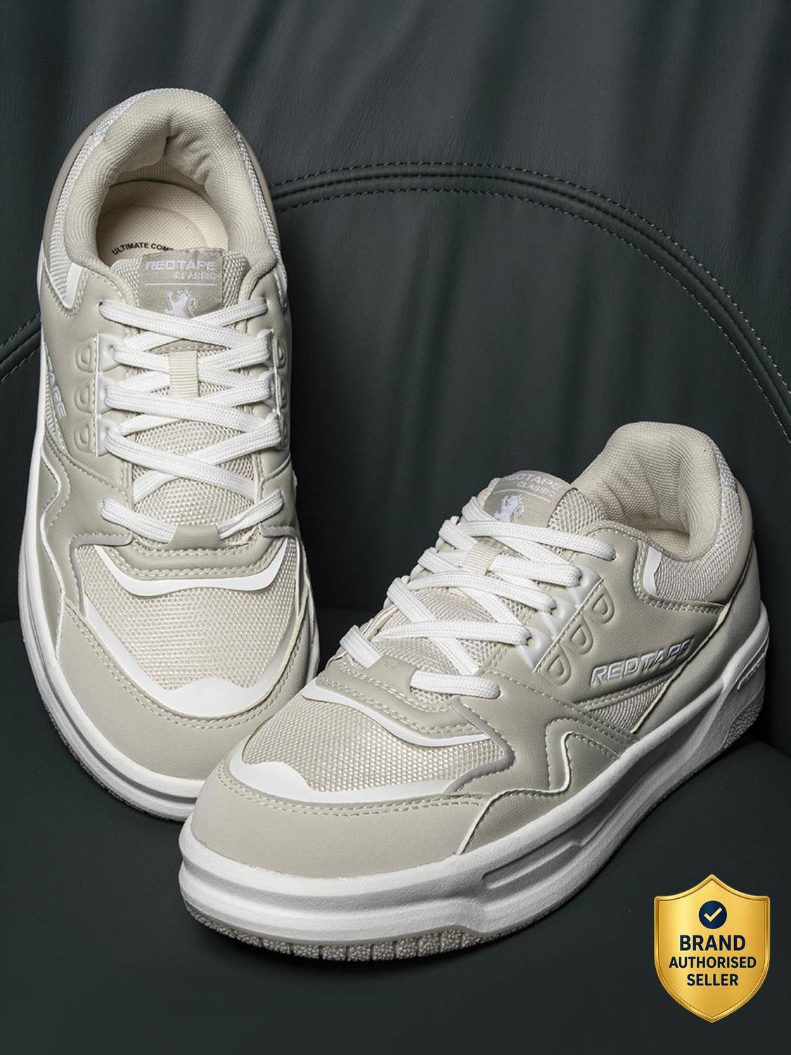 RED TAPE Men's Red Lifestyle Sneakers