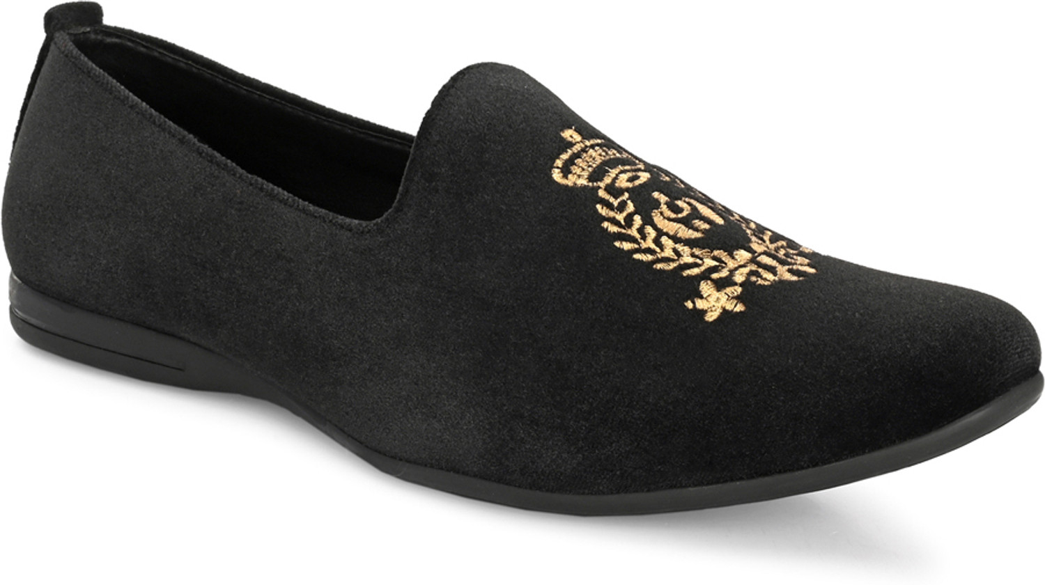 Image of VALENTINO Velvet Emblem Party Slip-Ons Slip On For Men