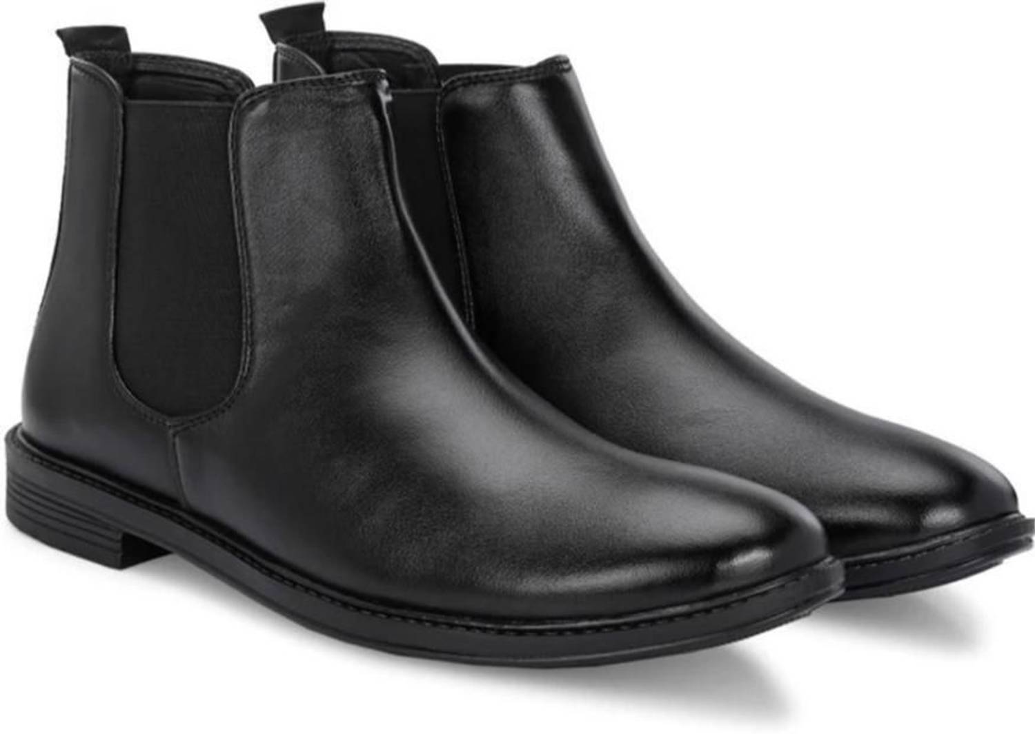 Wogdan Black Synthetic Leather Chelsea Boots - Image 2